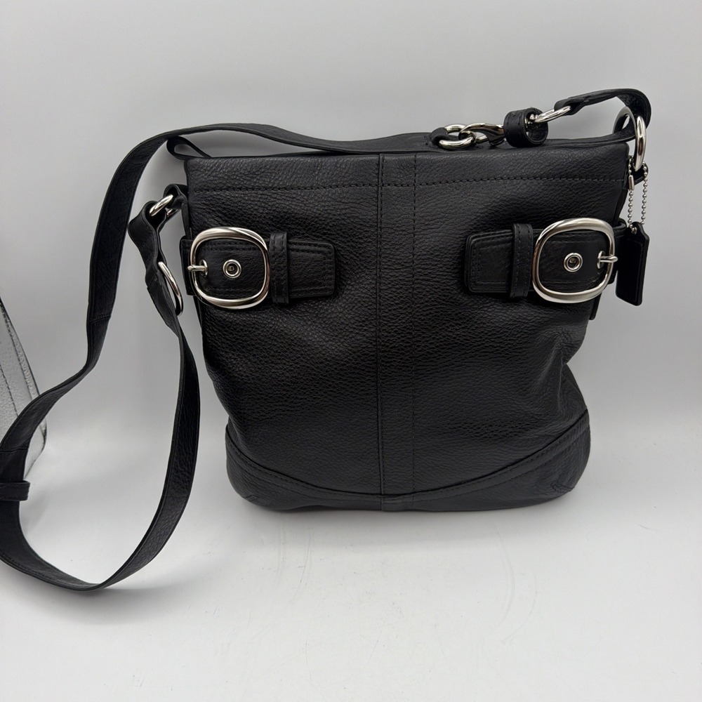 COACH F16514 PENELOPE SHOULDER BAG CROSSBODY BAG Black Leather